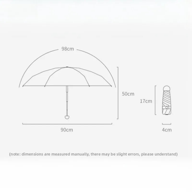 Mini Capsule Folding Umbrella UPF50+ Portable Sun Rain Travel Folding Travel Umbrella Axl