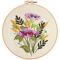 Flower Embroidery Starter Kit – Hoop, Needle & Thread Set Embroidery Craft Kit Axl A