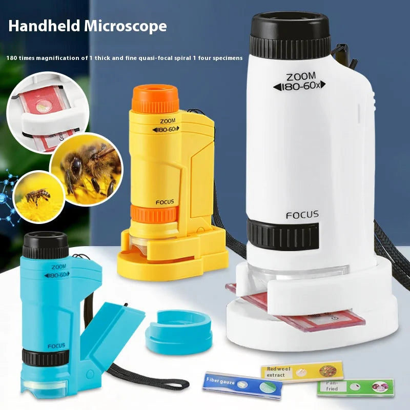 Kids Portable Handheld Microscope 180X – Science Toy Kids Science Microscope Axl