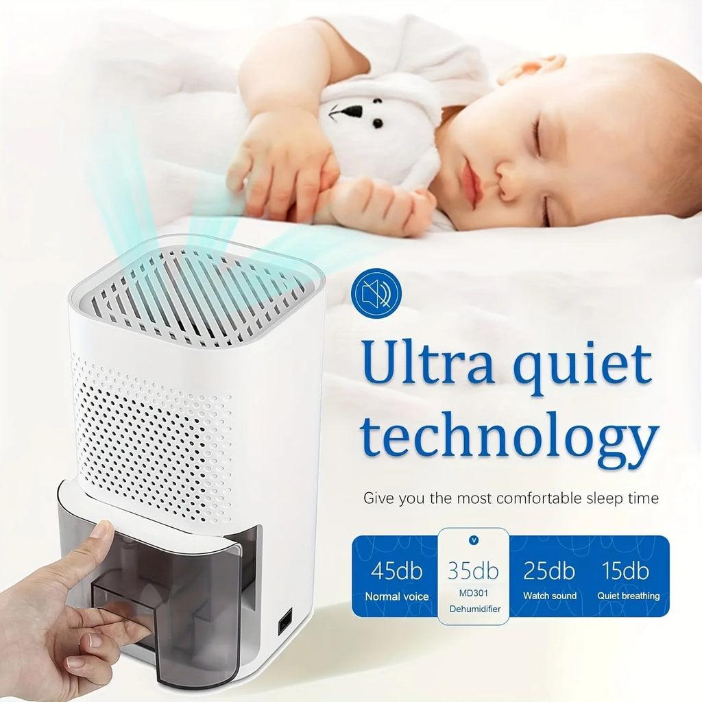 BALASHOV 850mL Portable Dehumidifier – Auto-Off Home Office Portable Dehumidifier Axl