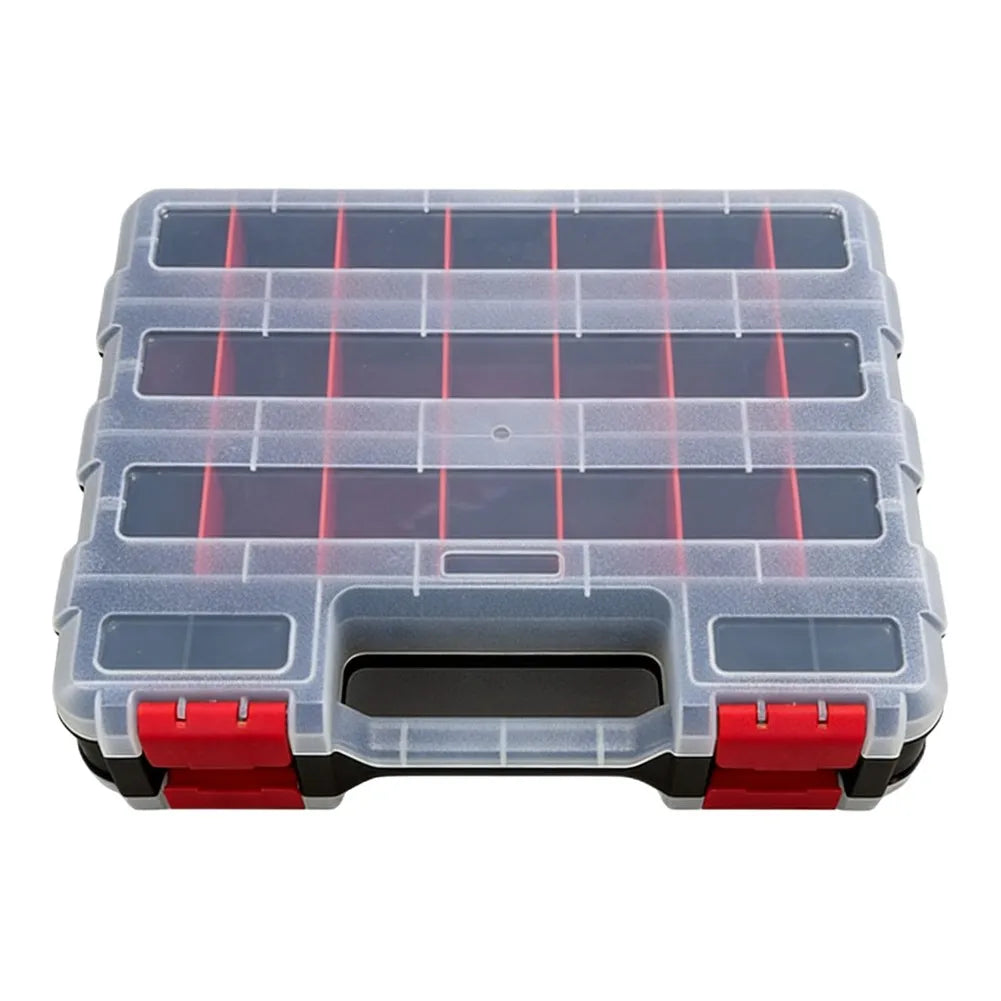 Double-Sided Parts Organizer Box – 50 Compartments & Latches Parts Storage Organizer Axl