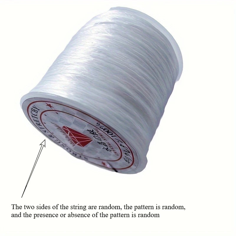 Elastic Beading Cord 1968" – DIY Jewelry & Bracelet String Beading Cord Axl 1roll White