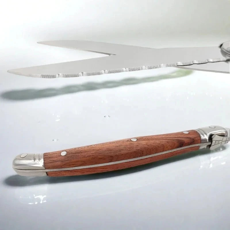 Serrated Steak Knives Set 4/6/8 Piece – Wood Handle Cutlery Steak Knife Set Axl