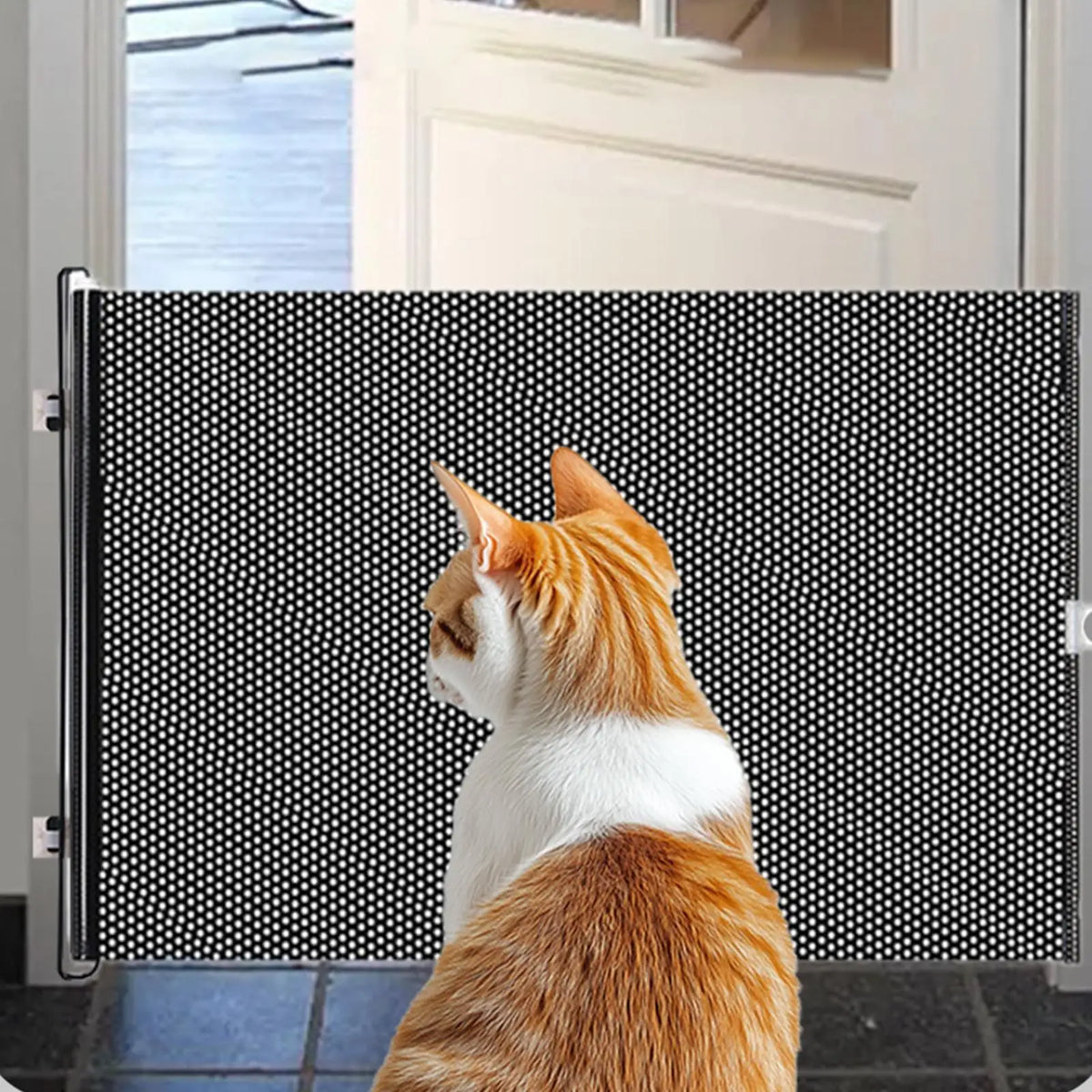 Retractable Pet Gate 40x125cm – Dog & Cat Door Barrier Retractable Pet Gate Axl