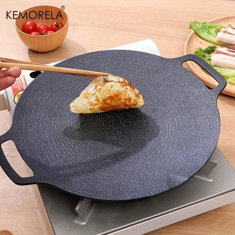 KEMORELA Non-Stick Korean BBQ Grill Pan | Induction & Camping BBQ Grill Pan Axl