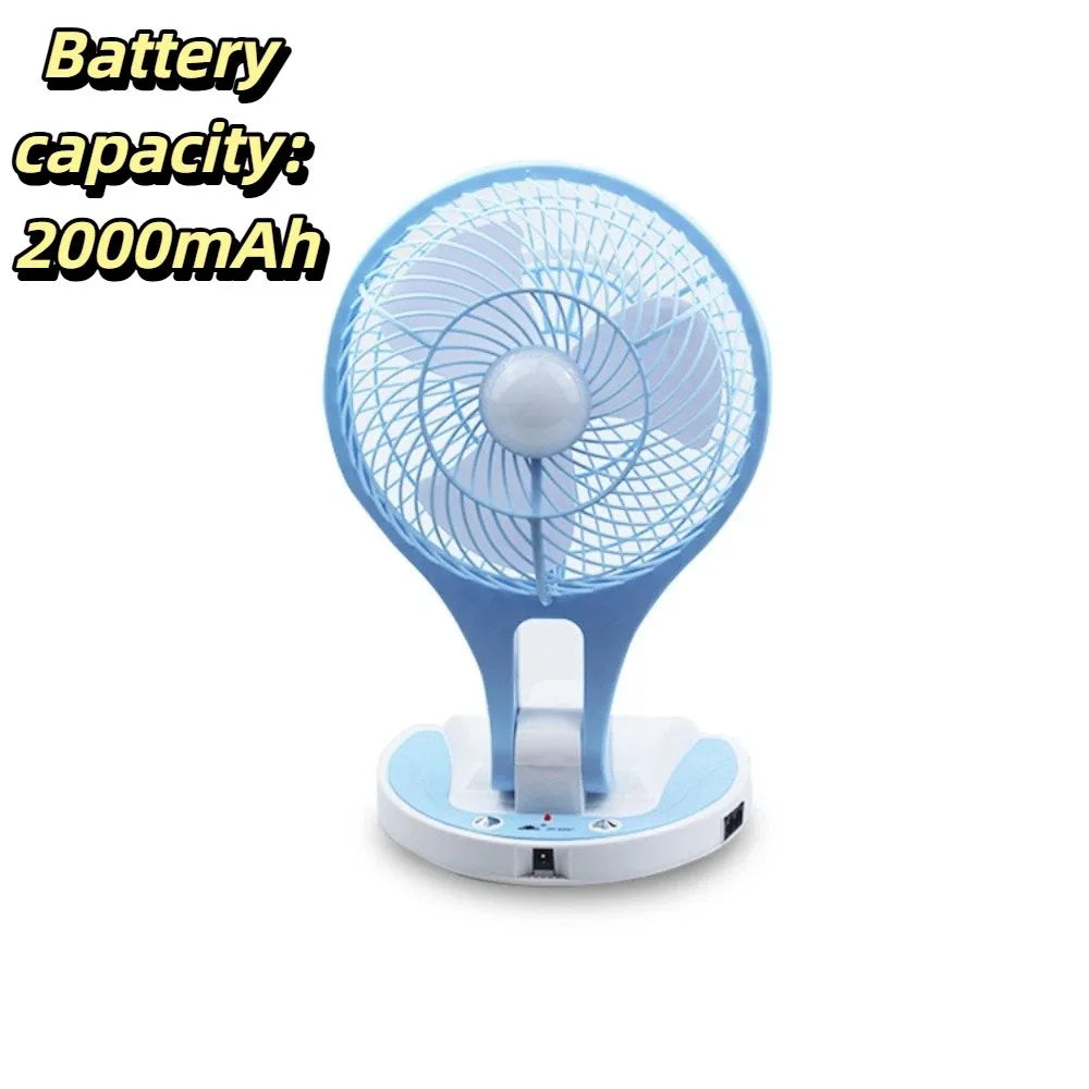 Foldable Mini USB Fan – Quiet Compact Personal Cooler Portable USB Fan Axl Blue