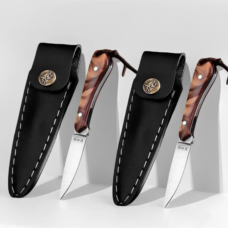 Mini Fixed Blade Knife – Stainless Steel Camping & Kitchen Knife Fixed Blade Knife Axl 2 Knife with cover