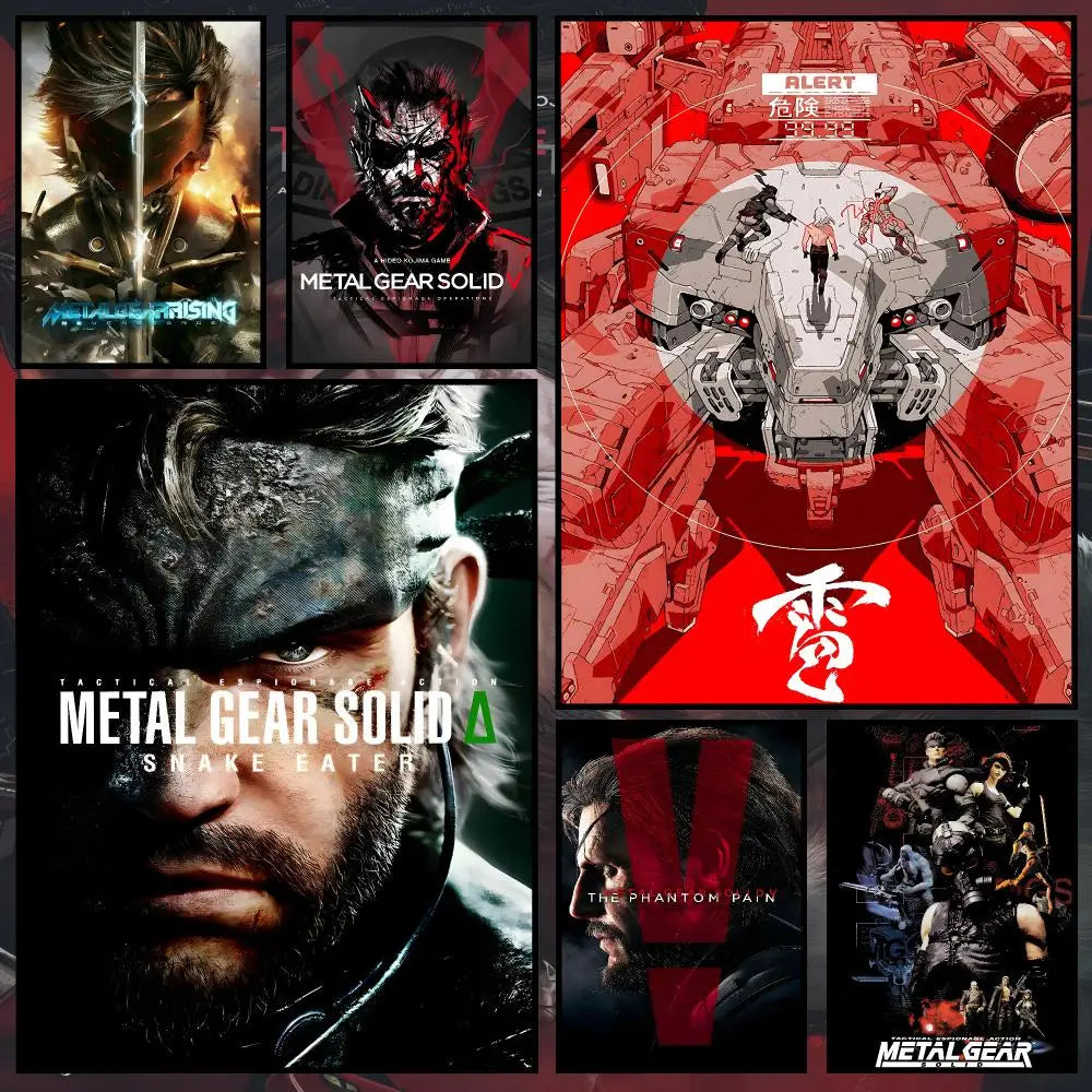 Metal Gear Game Poster – Self-Adhesive HD Wall Art Decor Game Wall Poster Axl
