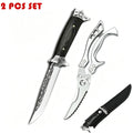 Heavy-Duty Kitchen Scissors & Forged Boning Knife Set Kitchen Knife & Scissors Axl 2pcs