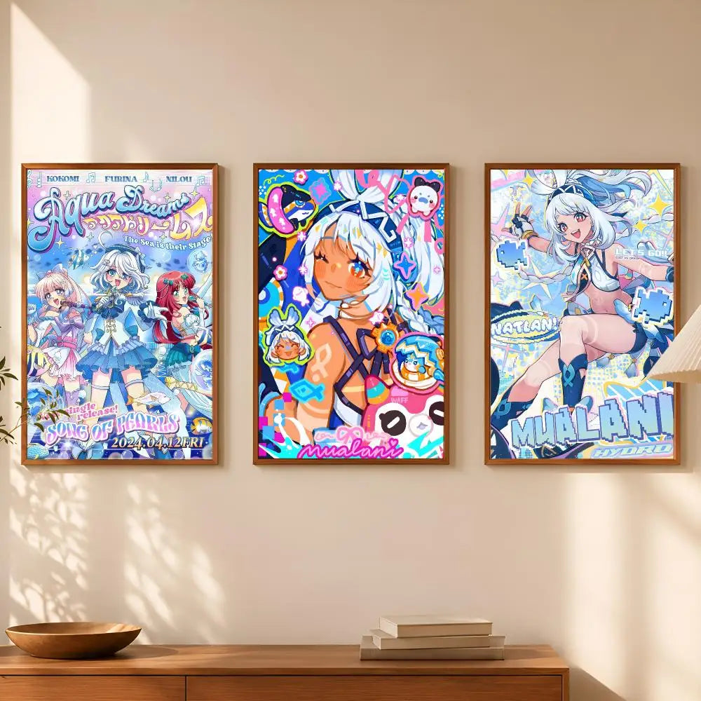 Genshin Impact Mualani Self-Stick HD Wall Art Poster Wall Art Poster Axl