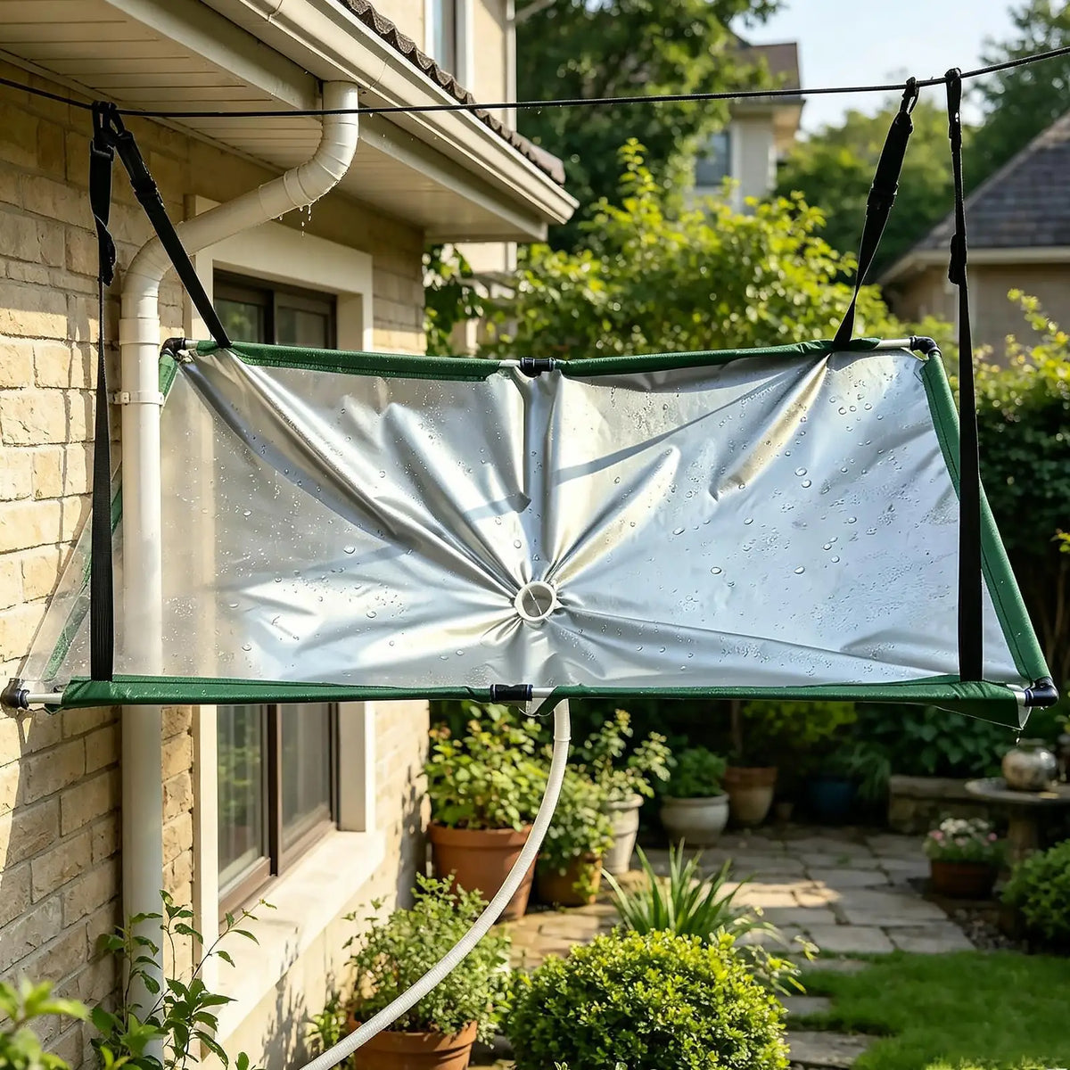 Outdoor Rain Collector with Hose – Garden Rainwater Harvester Rain Water Harvester Axl