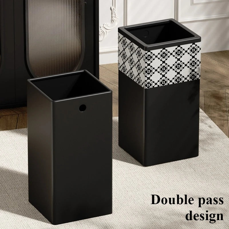 Modern Iron Waste Bin – 13L/18L/20L Large Trash Can for Home Iron Waste Bin Axl