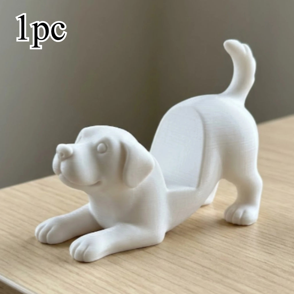 Dog-Shaped Phone Stand – Adjustable Cute Desk Holder (1-2 Pcs) Phone Stand Axl White-1pc