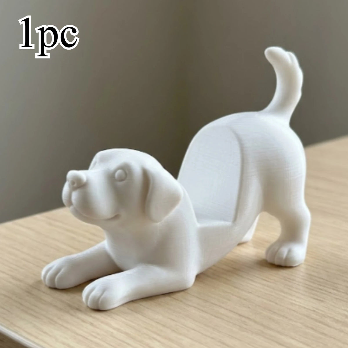 Dog-Shaped Phone Stand – Adjustable Cute Desk Holder (1-2 Pcs) Phone Stand Axl White-1pc