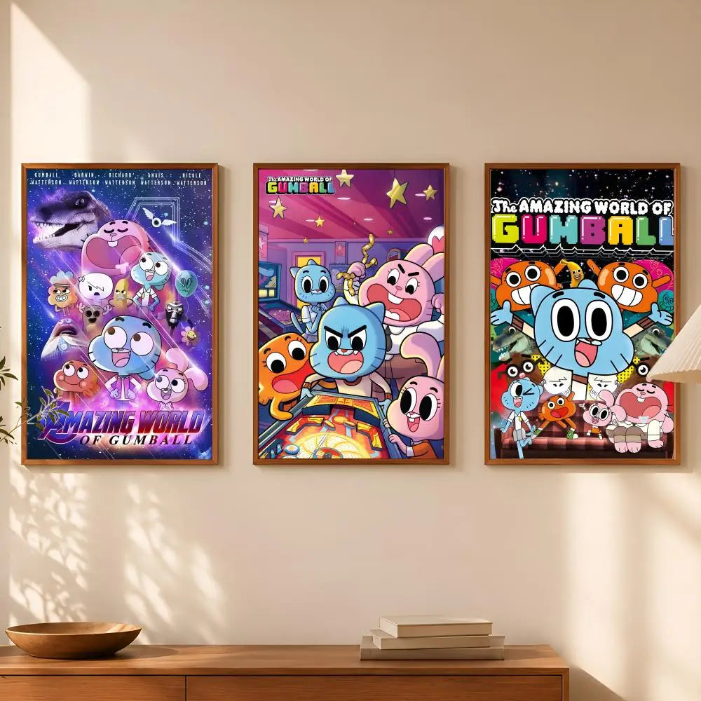 Amazing World of Gumball Self-Stick HD PVC Wall Art Poster Wall Art Poster Axl