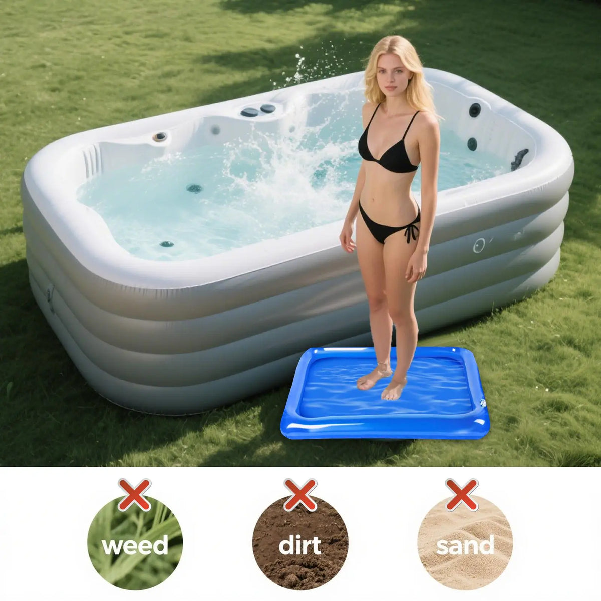 Inflatable Foot Bath Tub – Portable Wash Basin for Travel & Pool Inflatable Foot Bath Axl