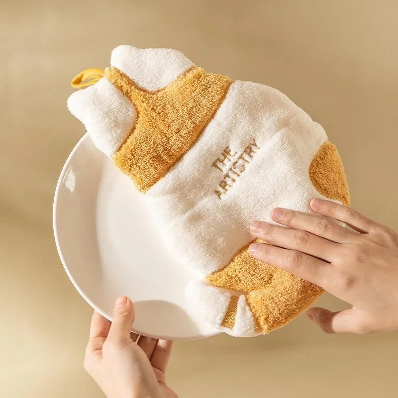 Cute Cat Hand Towel for Kids – Fast-Dry Coral Fleece Kids Hand Towel Axl