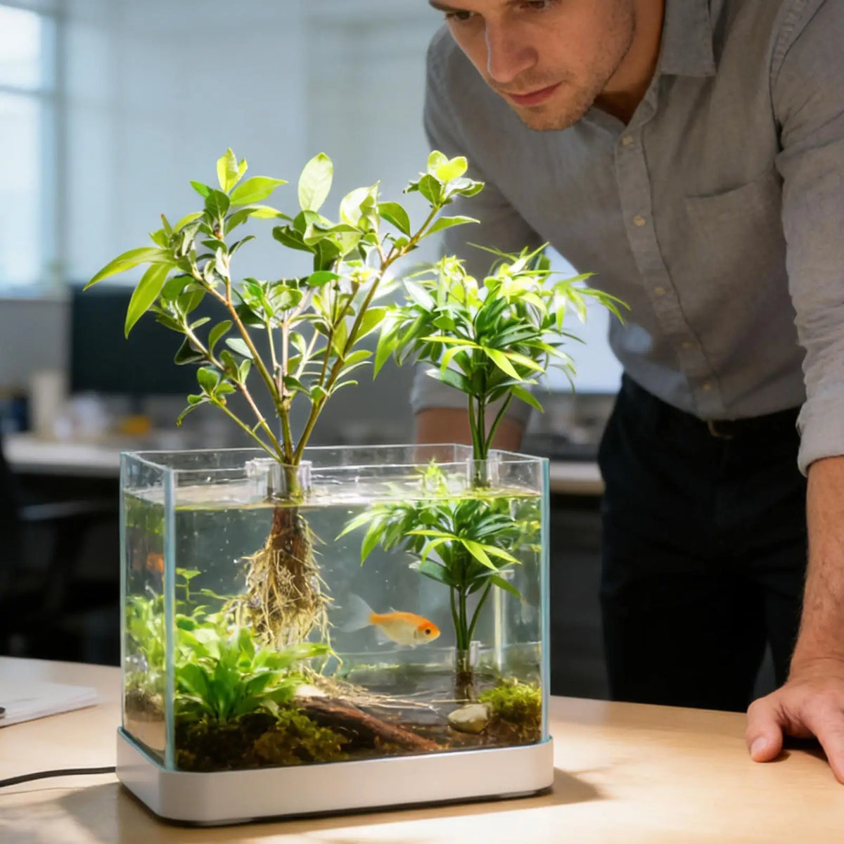 Aquarium Plant Holder 6-Pack – Clear Hangable Fish Tank Brackets Aquarium Plant Holder Axl