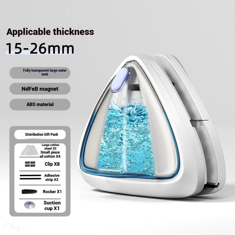 Magnetic Double-Sided Glass Wiper with Water Storage Tank Window Cleaning Tool Axl 15-26mm