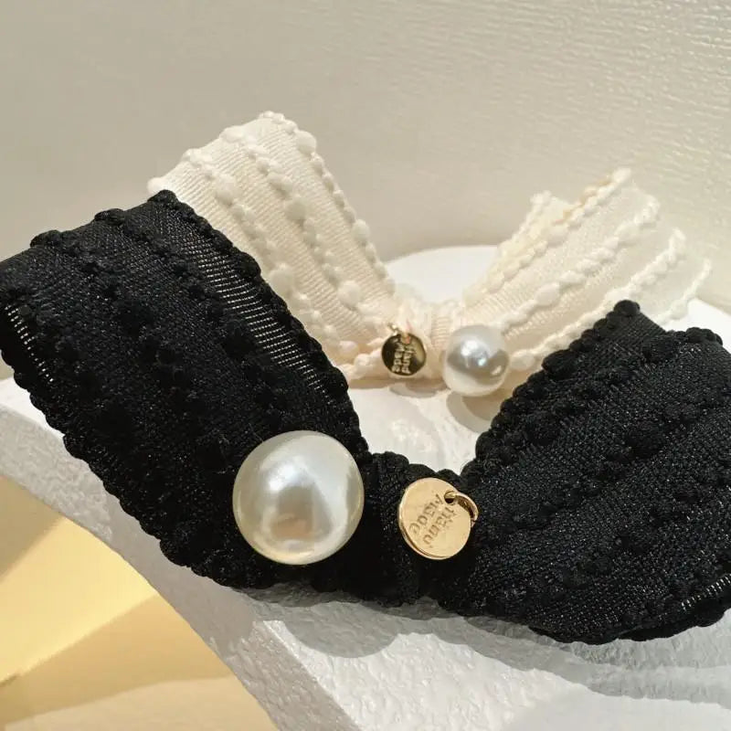 Pearl Bow Hair Clip Set – French Duckbill Clips for Women Hair Clip Set Axl