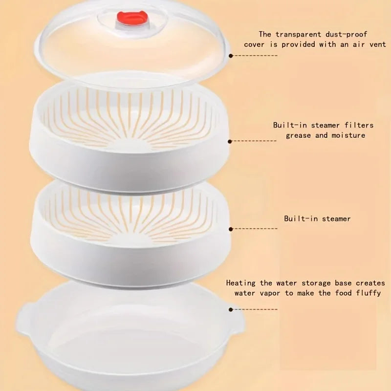Microwave Steamer – Food Grade High Temp Cooking Tool Microwave Steamer Axl
