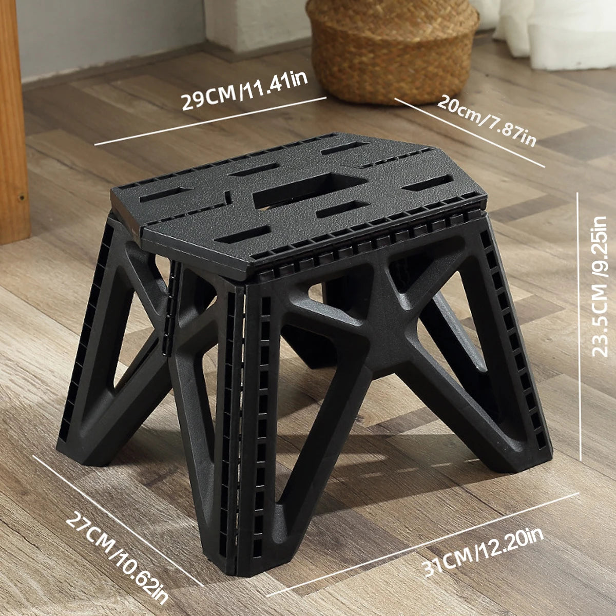 Portable Folding Stool Chair – Camping, Hiking, Fishing & BBQ Folding Camping Stool Axl black