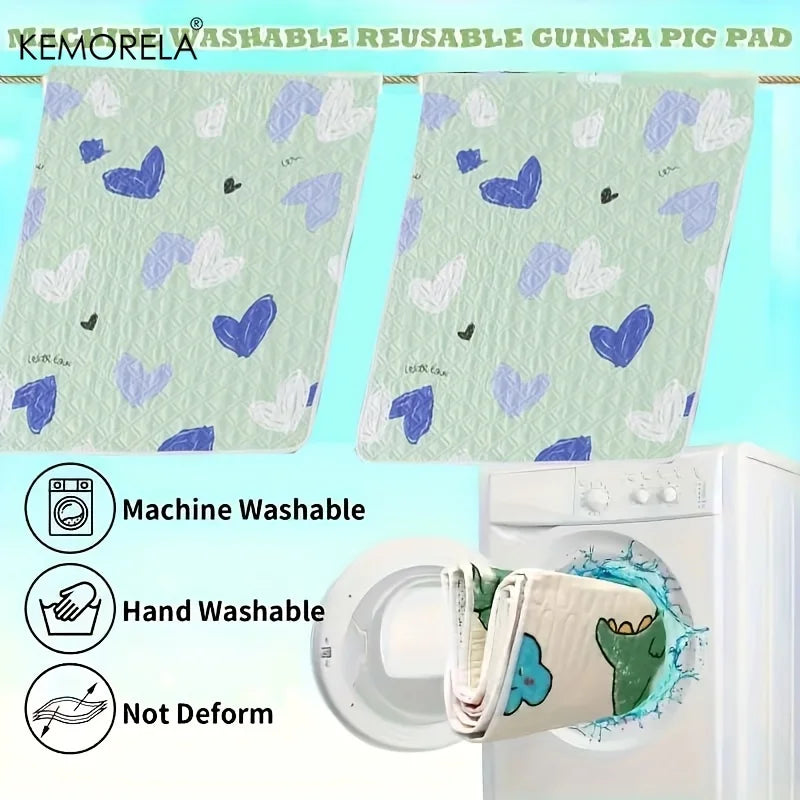 2-Pack Washable Reusable Pet Cage Pads for Small Animals Pet Cage Pad Axl