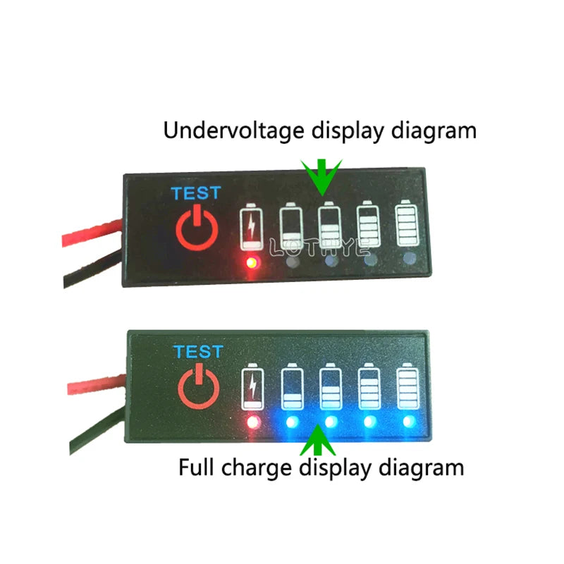 Li-ion LiPo Battery Level Indicator Tester 1S–7S 3.7V–29.4V Battery Level Tester Axl