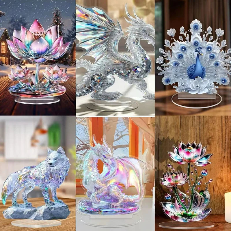 Peacock Desktop Ornament – Office & Housewarming Gift Décor Decorative Figurine Axl