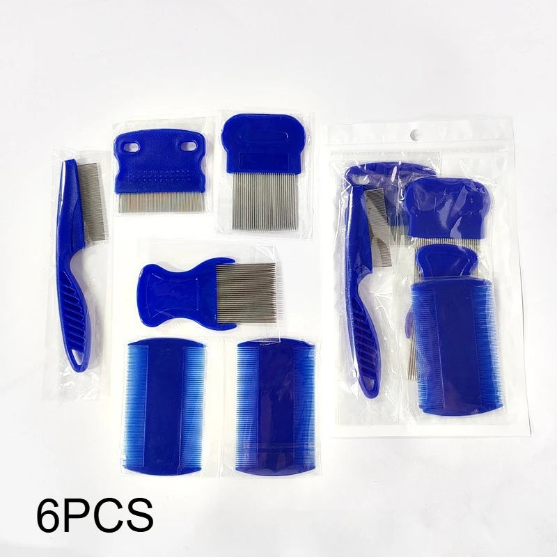 Pet Grooming Comb Set – Dog & Cat Dematting & Flea Combs Pet Grooming Comb Axl Blue-6pcs