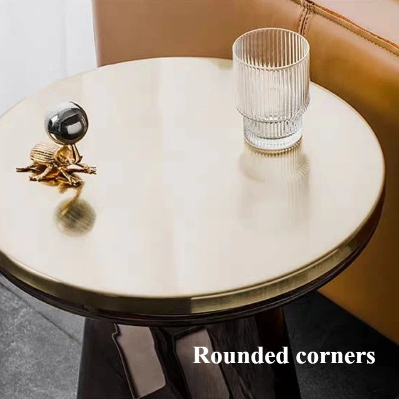 Round Glass Coffee Table – Nordic Modern Living Room Side Table Glass Coffee Table Axl