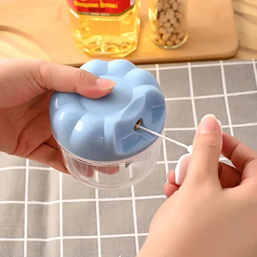 Mini Manual Garlic & Chili Chopper – Stainless Steel Blade Manual Food Chopper Axl