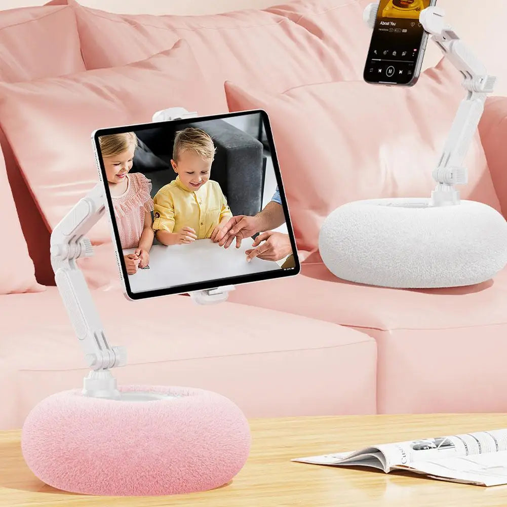 Plush Pillow Phone & Tablet Holder – Foldable Lazy Bed Stand Pillow Phone Stand Axl