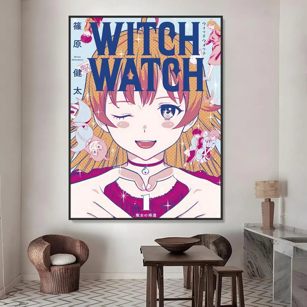 Witch Watch Poster – HD Waterproof PVC Wall Sticker Decor Wall Decal Sticker Axl White02 60X90cmNoframe