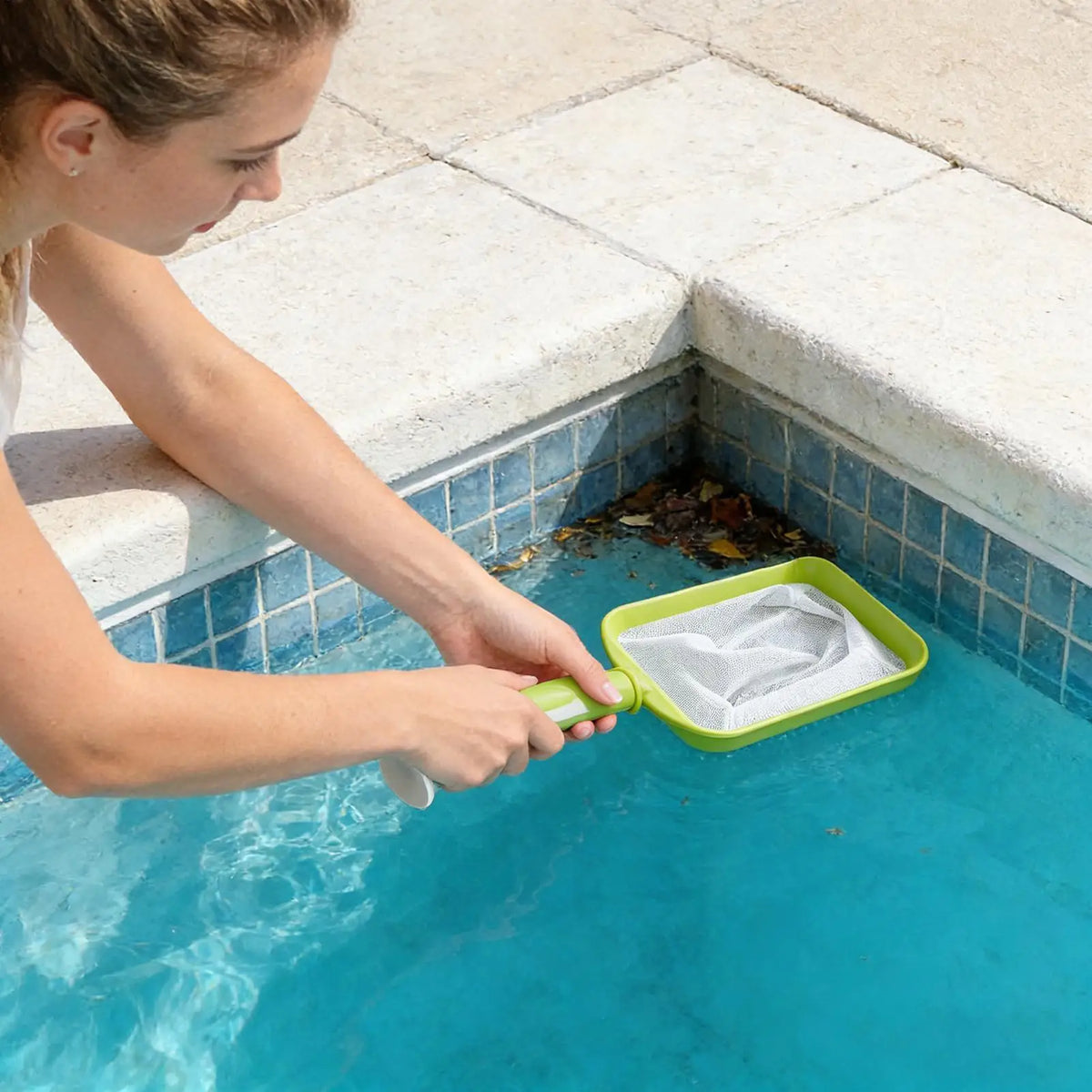 Pool Skimmer Net with Detachable Handle – Spa & Hot Tub Pool Skimmer Net Axl