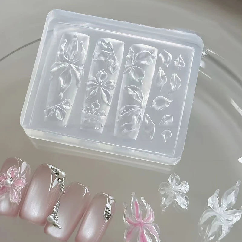 3D Silicone Nail Art Mold – Lily, Starfish & Seashell Design Nail Art Mold Axl