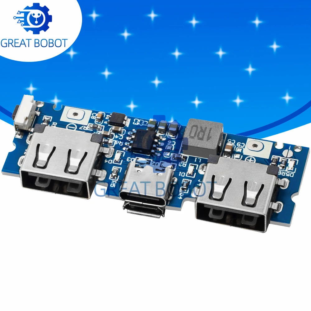 18650 Dual USB Power Bank Charger Board 5V 2.4A Boost Module Battery Charger Board Axl Default Title