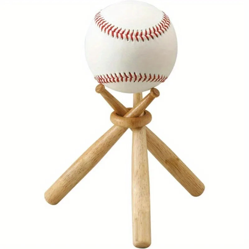 Wooden Baseball Display Stand Holder – 5" Schima Wood Base Ball Display Stand Axl