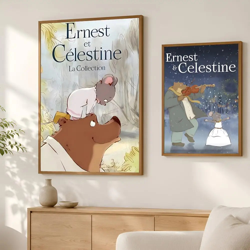 Ernest & Celestine HD PVC Self-Stick Wall Art Poster Wall Art Poster Axl