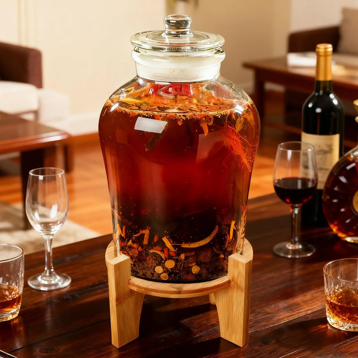 Natural Wood Drink Dispenser Stand – Weddings & Parties Drink Dispenser Stand Axl