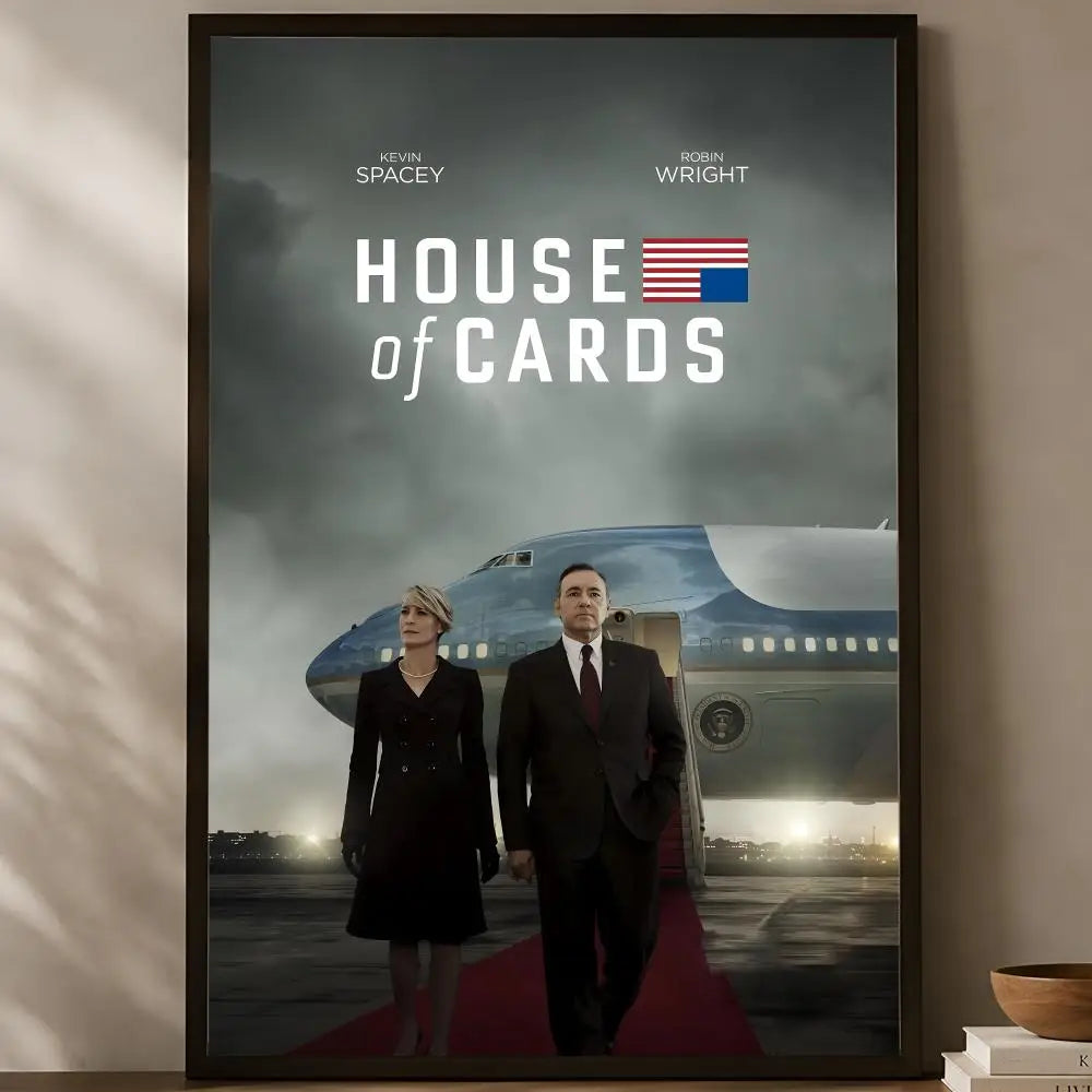 House of Cards TV Poster – Self-Stick HD Wall Art Decor Wall Art Poster Axl White14 15X20cmNoframe