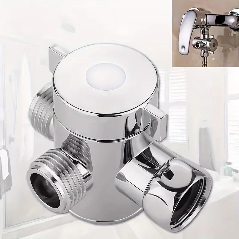 3-Way Bathroom Faucet Splitter – ABS Shower Arm & Spray Adapter Faucet Splitter Adapter Axl