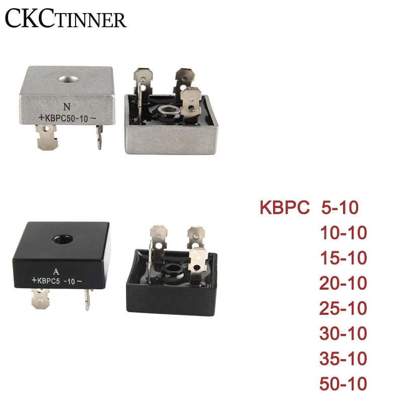 2PCS KBPC Bridge Rectifier – Single Phase Diode Metal Case Bridge Rectifier Axl