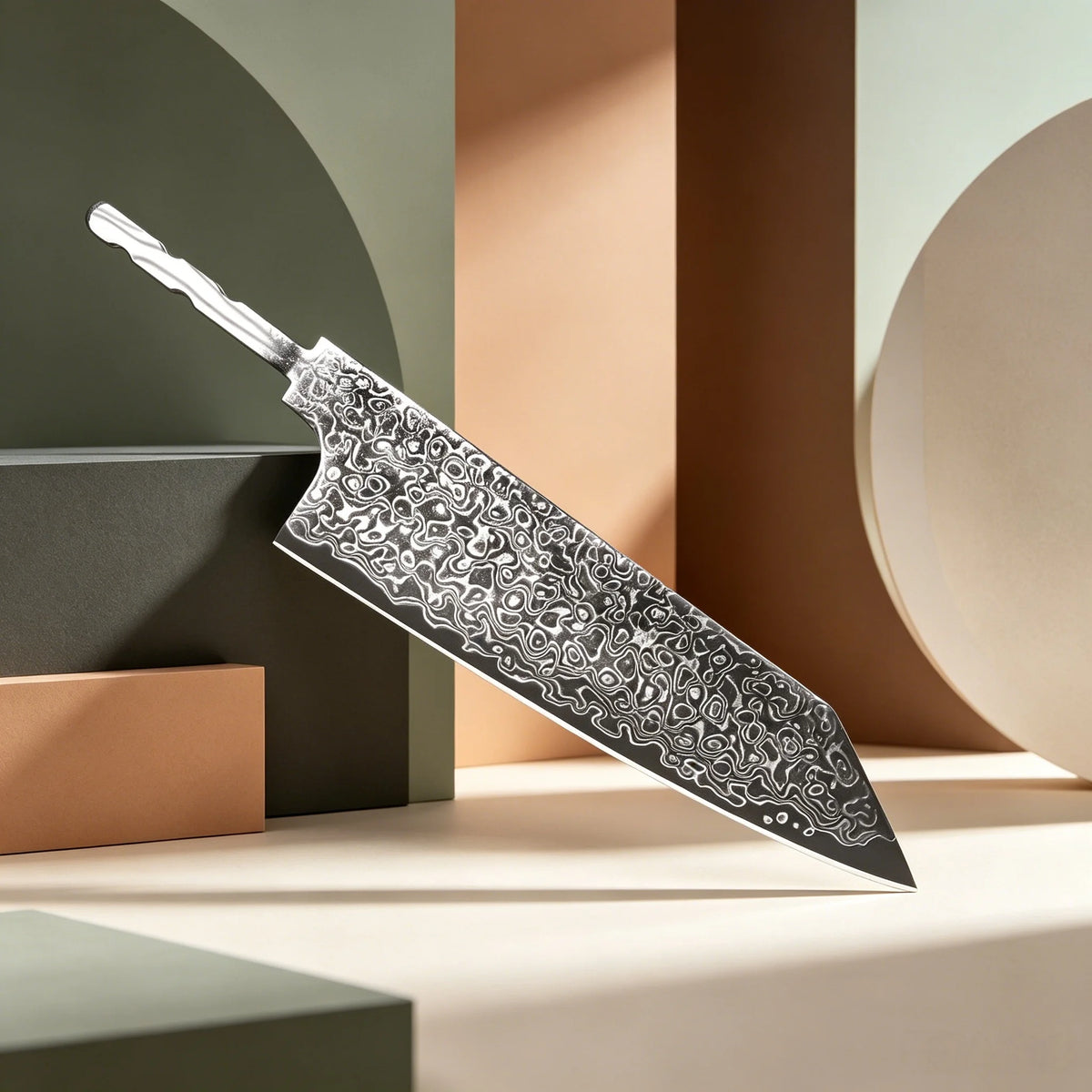 Hand Forged Damascus Steel Cleaver Blade Blank – 12.4" Damascus Cleaver Blade Axl