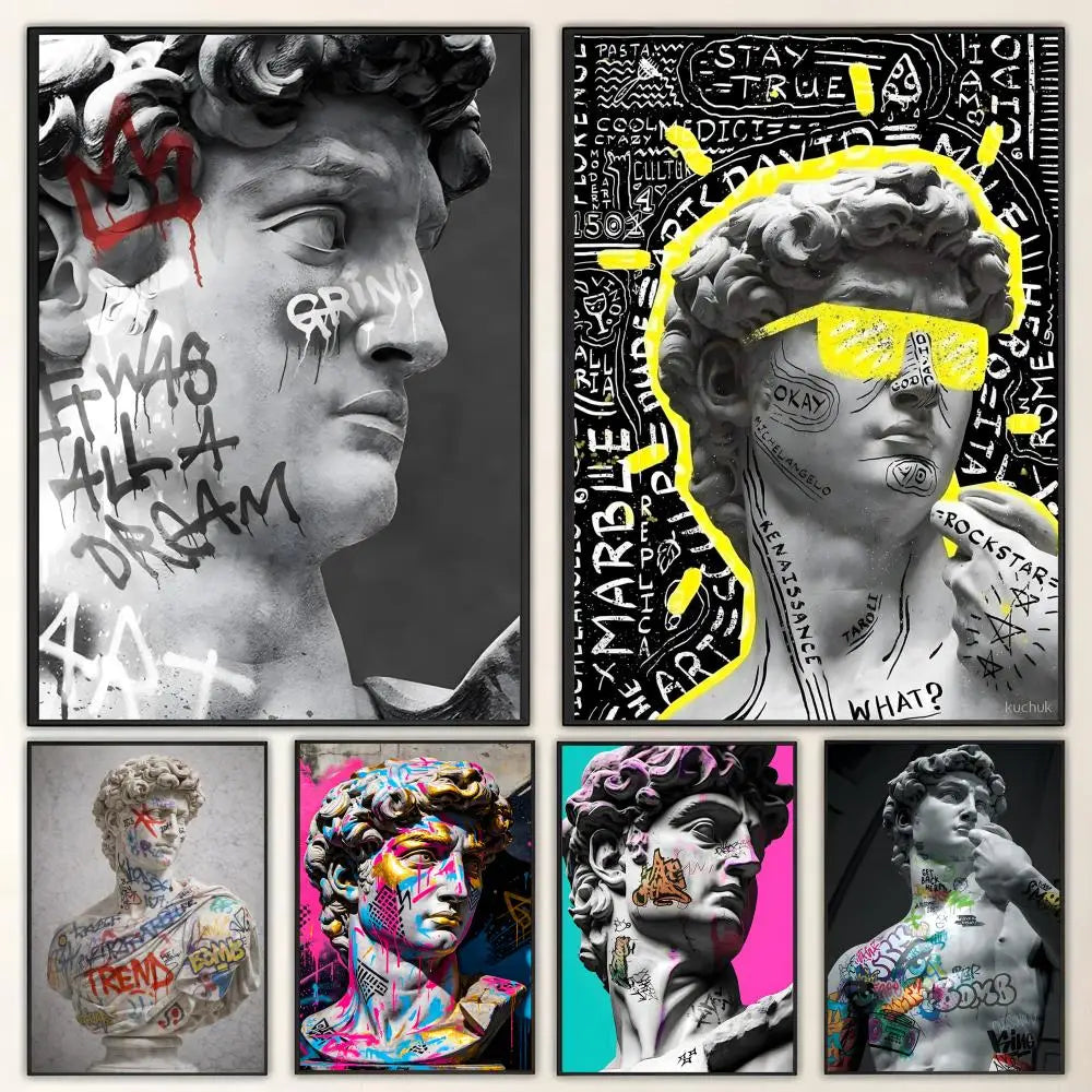 Statue of David HD Art Poster – Waterproof Sticky Wall Decor Wall Art Poster Axl