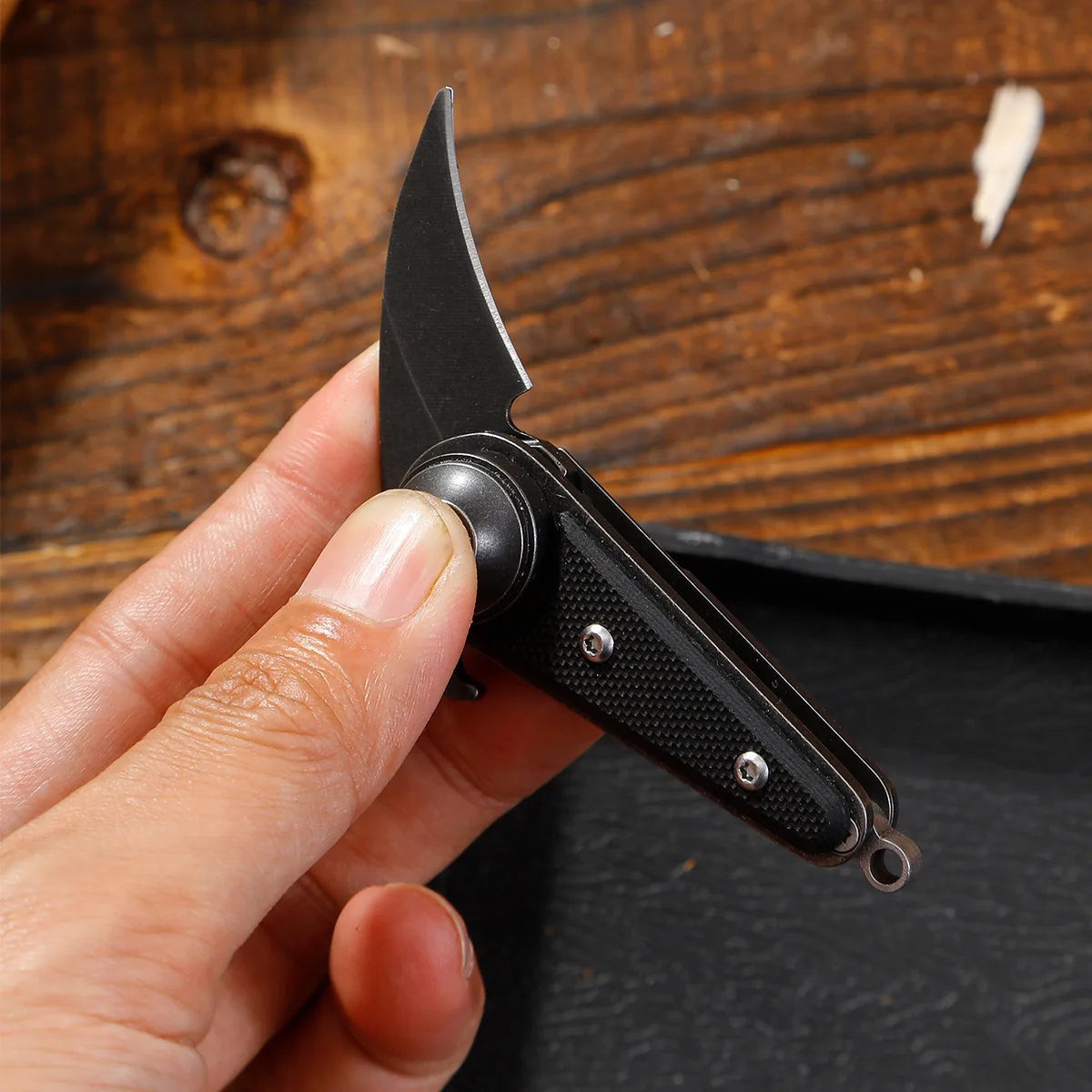 Mini Pull Ring Folding Knife – 8Cr13Mov Blade & G10 Handle Folding Pocket Knife Axl