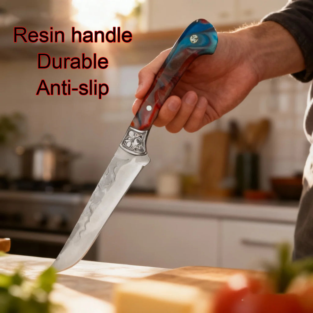 Hand-Forged Stainless Steel Boning Knife with Sheath Boning Knife Axl