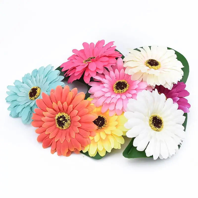 Artificial Silk Gerbera Flower Heads 10/20 Pcs – DIY Decor Artificial Flower Heads Axl