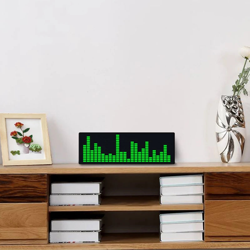 LOTHYE RGB LED Music Spectrum Display Clock | USB Voice Control LED Spectrum Display Axl