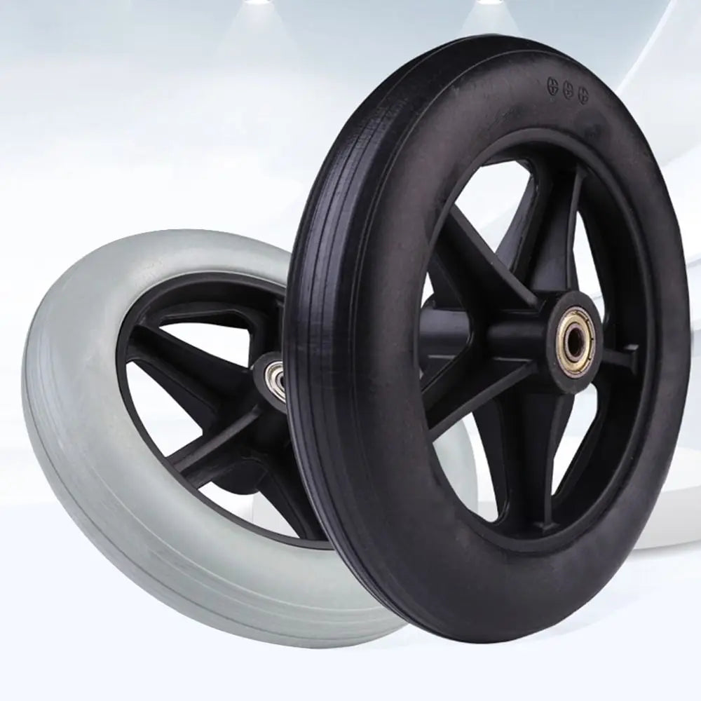 6-Inch Wheelchair Front Castor Solid Tire Replacement Wheel Wheelchair Castor Wheel Axl